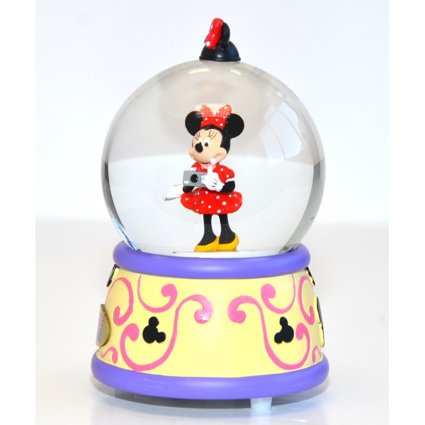 Disneyland Paris Minnie Mouse Musical Snow Globe